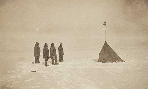 Successful explorers at the South Pole, 1911