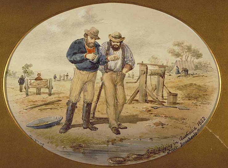 'Gold digging in Australia 1852: fair prospects'