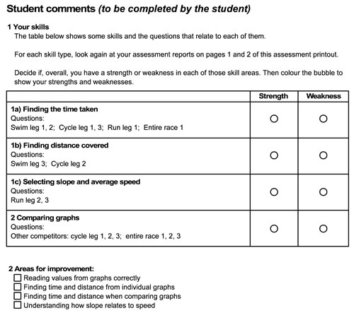 triathlon assessment teacher guide areas for improvement at work