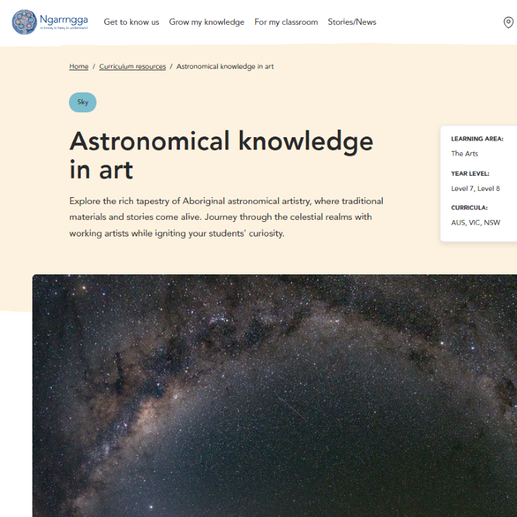 Astronomical knowledge in art