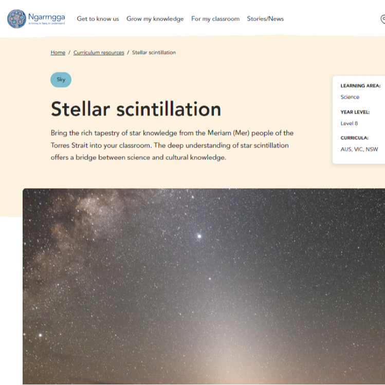 Stellar scintillation