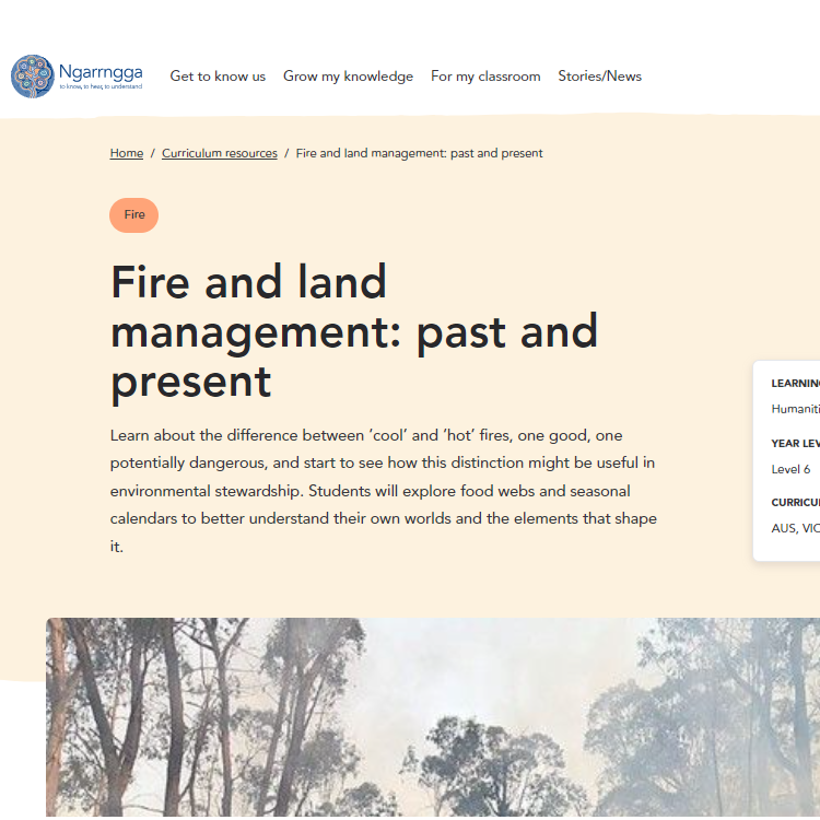 Fire and land management: past and present