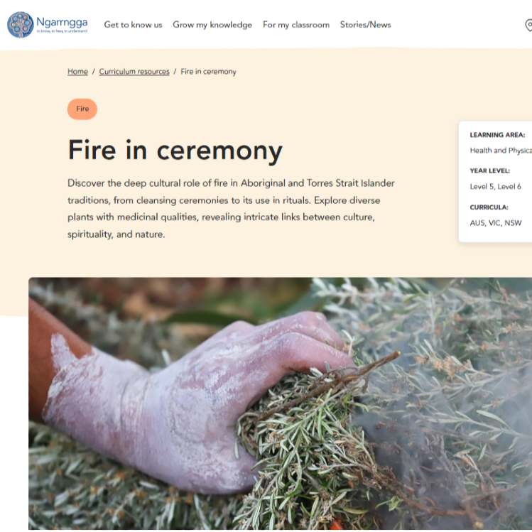 Fire in ceremony