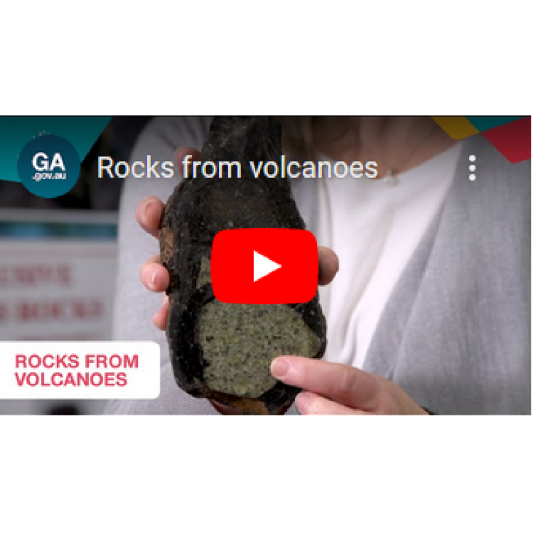 Rocks from volcanoes