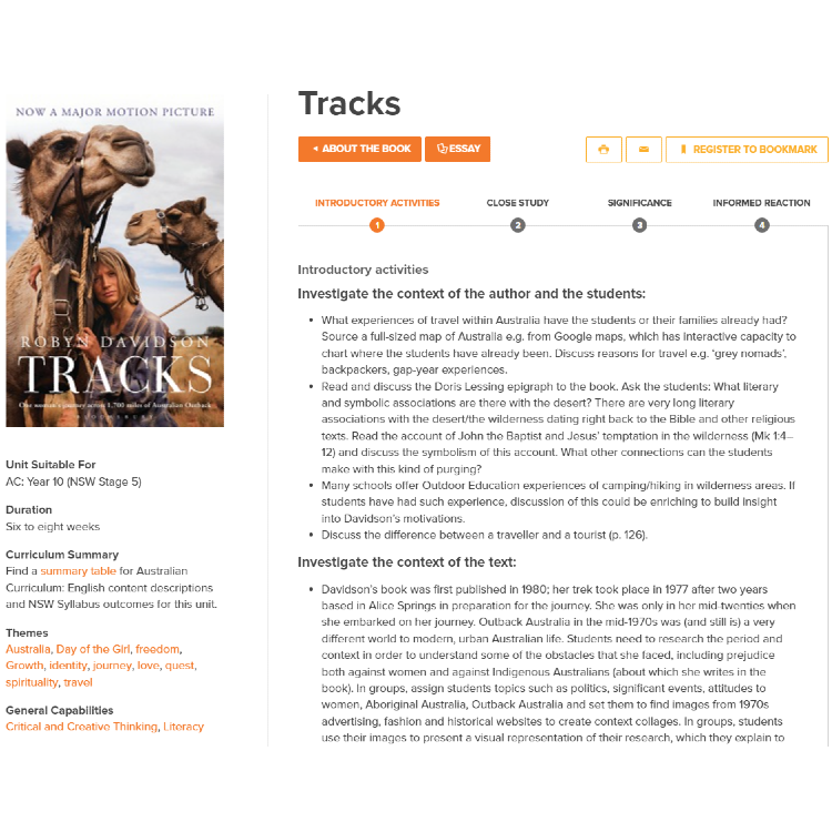 Tracks: Unit of work