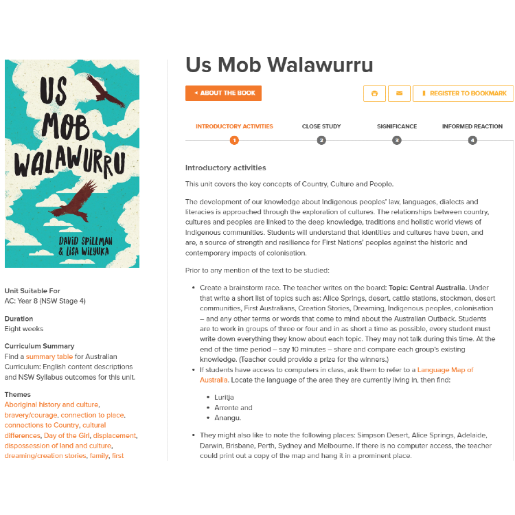 Us Mob Walawurru: Unit of work