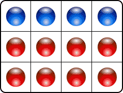 Picture of an array, with a row highlighted