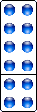 Picture of an array, with 6 rows and 2 columns