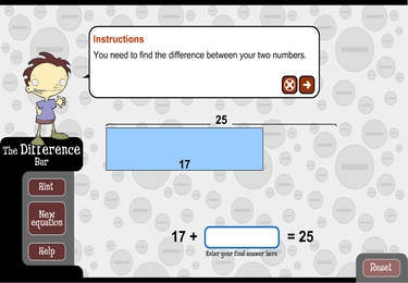 The difference bar: generate easy subtractions