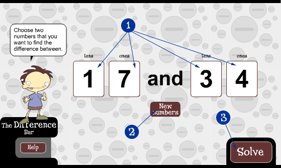 Choosing numbers for The Difference Bar