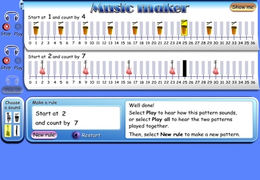 Musical number patterns: music maker
