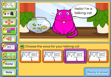 My design: talking cat: create own text
