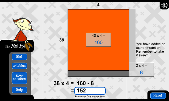 This image shows 38 times 4, with 38 being extended to 40. This image shows 38 times 4, with 38 being extended to 40.