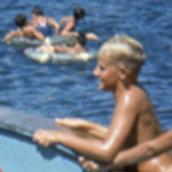Harbour swimming, Manly, 1960
