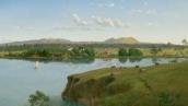 Eugene von Guérard: 'Purrumbete from across the lake' 1858
