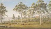 John Glover: 'Mr Robinson's house on the Derwent, Van Diemen's Land' c. 1838