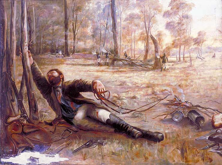 'Death of Ben Hall', painted in 1894