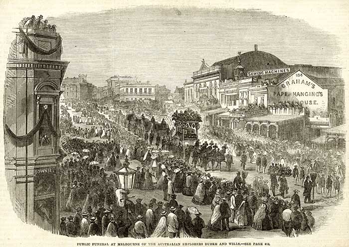 Funeral of Burke and Wills, Melbourne, 1863