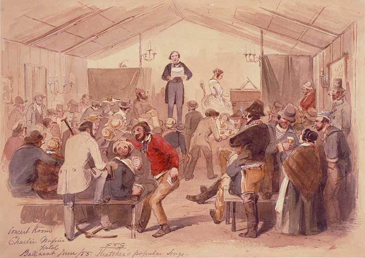 Concert room at Ballarat, 1855