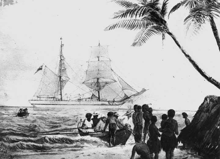 Pacific Island labourer recruiting ship 'Para', c1880