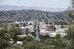 View of Albury with hills in the background