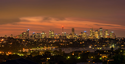 Sydney skyline at dusk