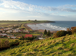 Small settlement on the coast